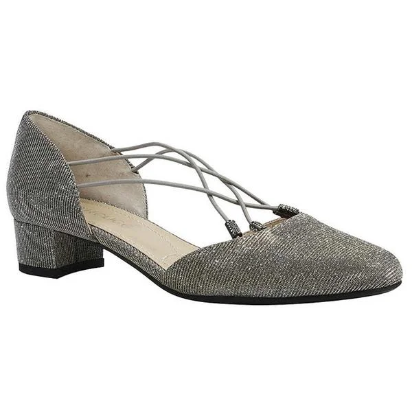 Versatile Heeled Sandals for Any Occasion---J. Renee Charolette Pewter Heel (Women's)