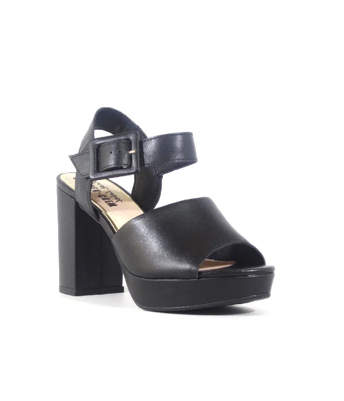 Stylish Platform Heels for Extra Height--Chelsea Crew 1970s Black Chunky Platform Rose Heels