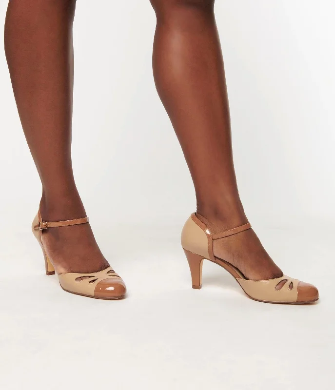 Versatile Heeled Sandals for Any Occasion---Chelsea Crew Nude & Tan Getty Heels