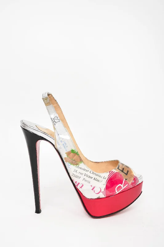 Sleek and Shiny Patent Pump Heels for a Polished Look--Christian Louboutin Pink Patent Leather 'Lady Holt Trash 150' Pumps Size 34.5