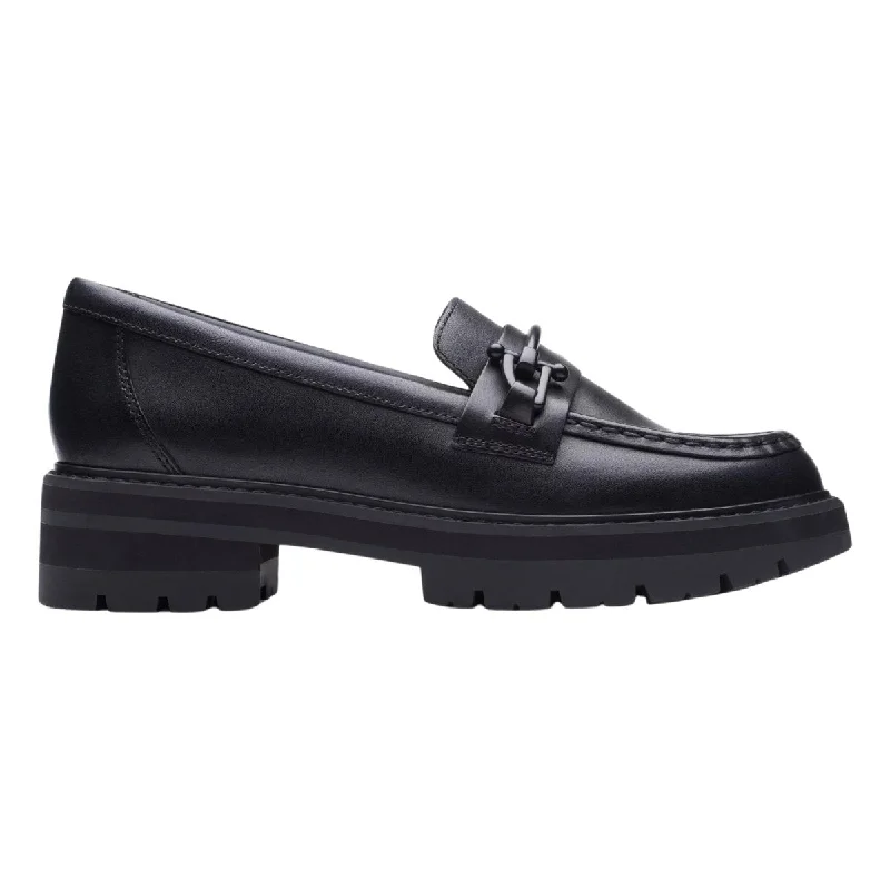 Clarks Women's Orianna Bit Black Leather---Comfortable Leather Pumps for Office and Everyday Wear