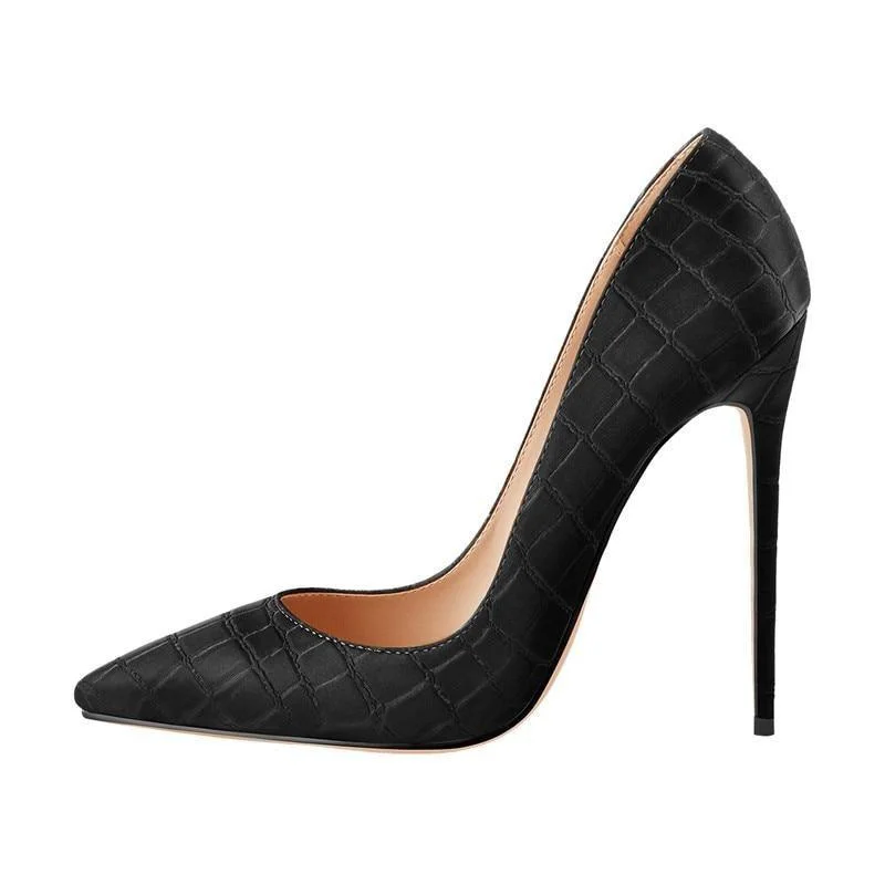 Stiletto Heel Pumps with Perfect Fit--Classic Sexy Pointed Toe Slip On Stiletto Pumps-Fashionable & Classic