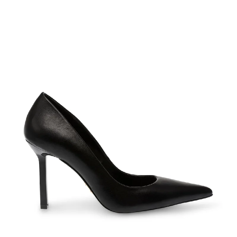 Classie Pump BLACK LEATHER---Comfortable Leather Pumps for Office and Everyday Wear