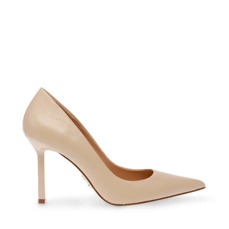 Classie Pump TAN LEATHER---Comfortable Leather Pumps for Office and Everyday Wear