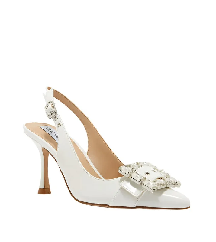 CLOSEUP WHITE---Fashionable Kitten Heels for Date Night