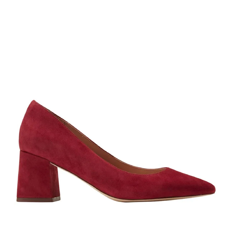 Cole Haan Women's Cassandra Block Pump in Black Cherry---Fashionable Kitten Heels for Date Night