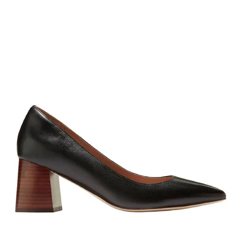 Cole Haan Women's Cassandra Block Pump in Black---Fashionable Kitten Heels for Date Night