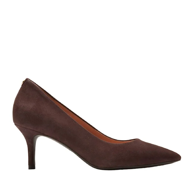 Cole Haan Women's Go-To Park Pump in Dark Chocolate---Fashionable Kitten Heels for Date Night