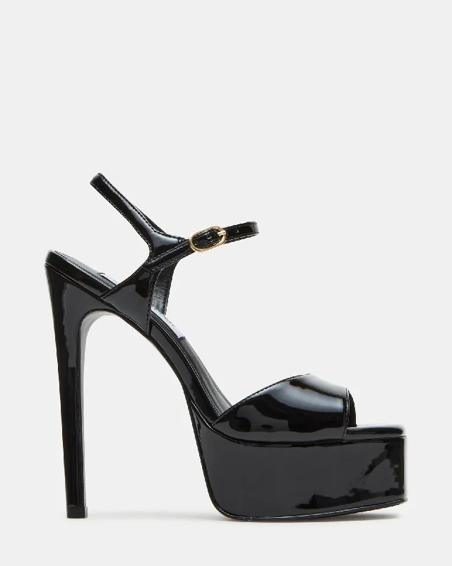 Versatile Heeled Sandals for Any Occasion---COLOGNE BLACK PATENT