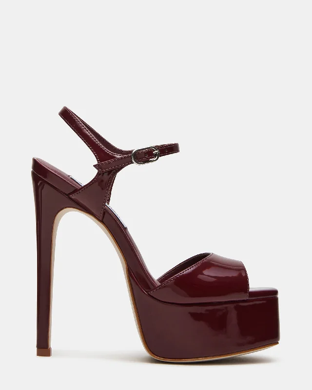 Versatile Heeled Sandals for Any Occasion---COLOGNE WINE PATENT