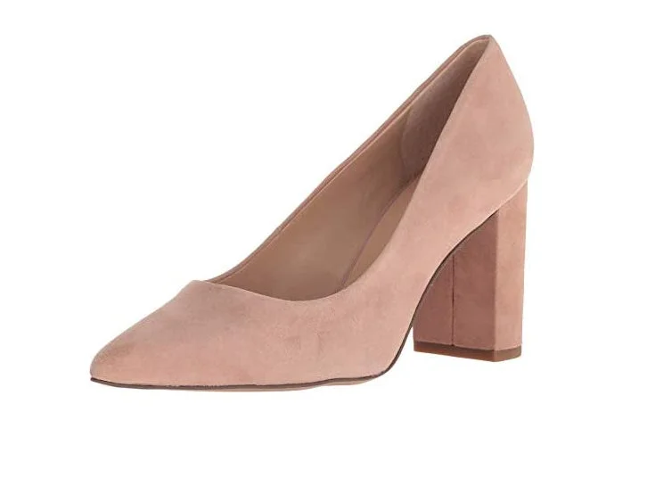 Affordable Suede Ankle Pumps for All-Day Wear--Franco Sarto Palma Block Heel Suede Pump