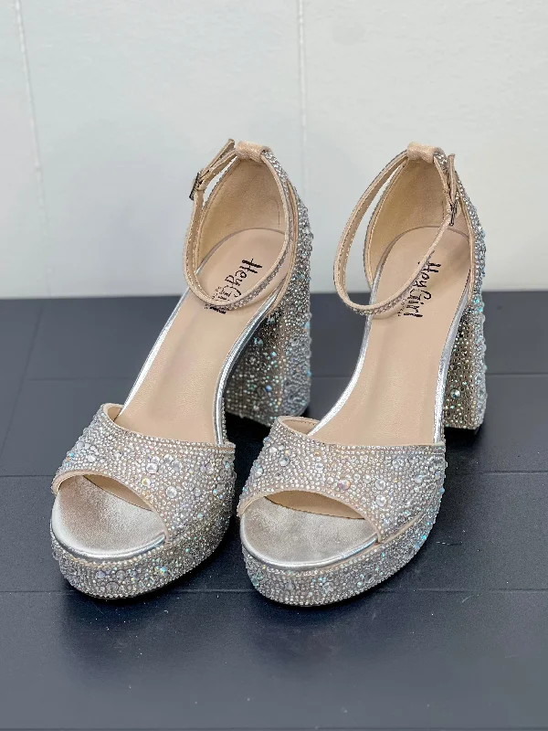 Affordable Rhinestone Pumps for a Dazzling Look---[Corkys] Ambition-Clear Rhinestone