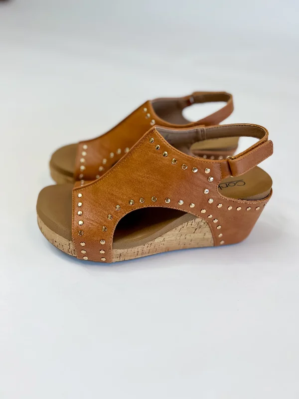 Versatile Heeled Sandals for Any Occasion---[Corky's] Carley Cognac Studs