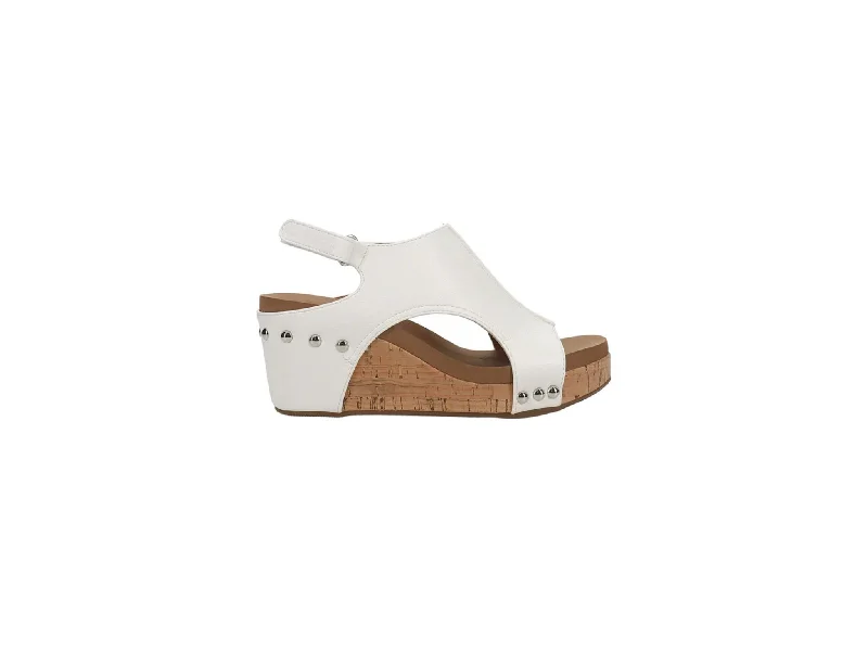 Versatile Heeled Sandals for Any Occasion---[Corky's] Carley - White Smooth