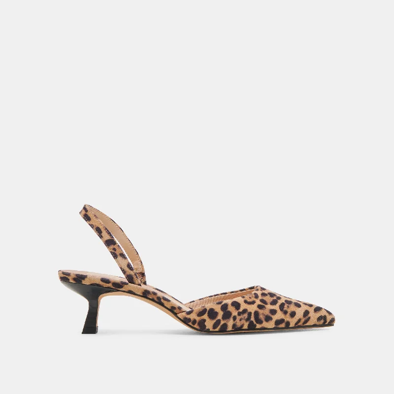 Affordable Suede Ankle Pumps for All-Day Wear--CORSA HEELS DK LEOPARD SUEDE