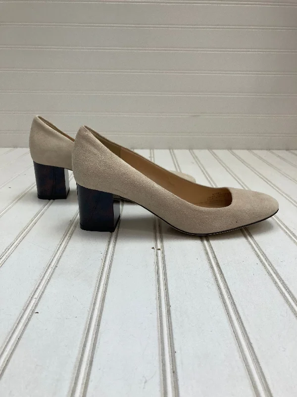 Cream Shoes Heels Block J. Crew, Size 7.5---Fashionable Kitten Heels for Date Night