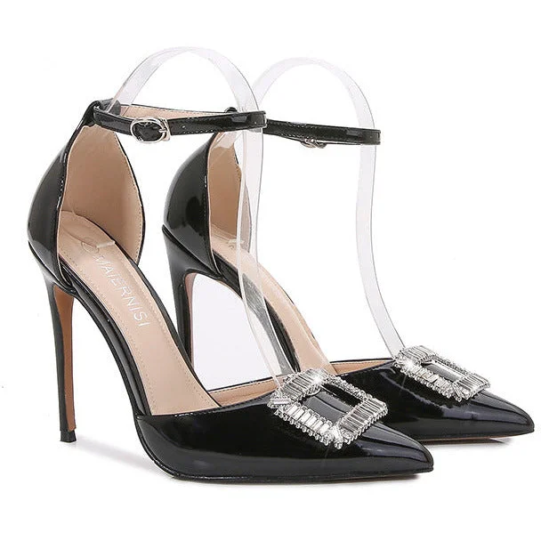 Stiletto Heel Pumps with Perfect Fit--Cristal Butterfly pointed toe high heel-Fashionable & Classic