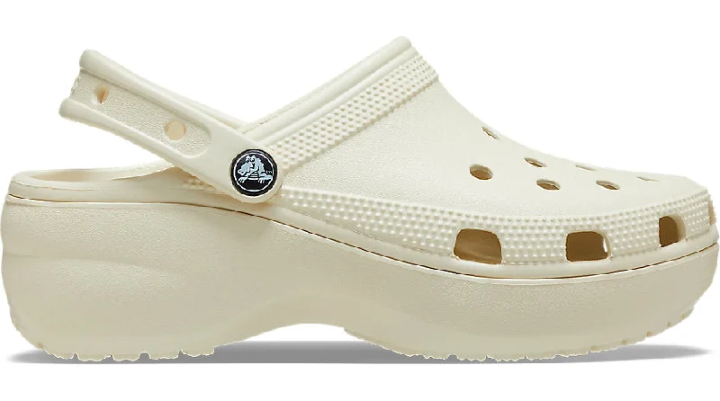 Stylish Platform Heels for Extra Height--Crocs Classic Platform Clog Bone