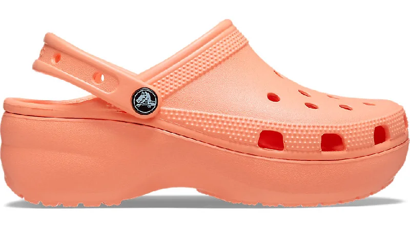 Stylish Platform Heels for Extra Height--Crocs Classic Platform Clog Papaya