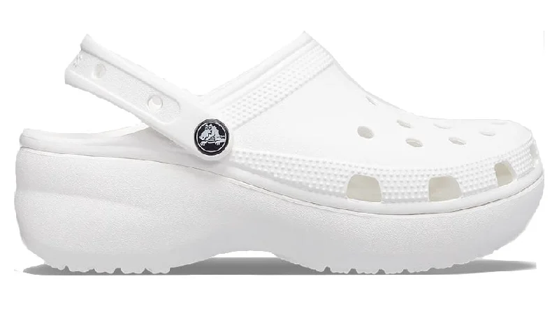 Stylish Platform Heels for Extra Height--Crocs Classic Platform Clog White