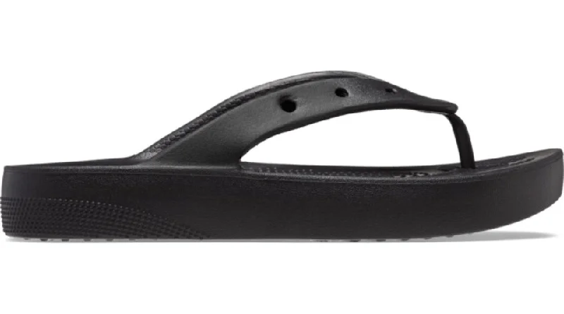 Stylish Platform Heels for Extra Height--Crocs Classic Platform Flip Black