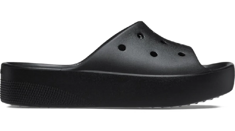 Stylish Platform Heels for Extra Height--Crocs Classic Platform Slide Black