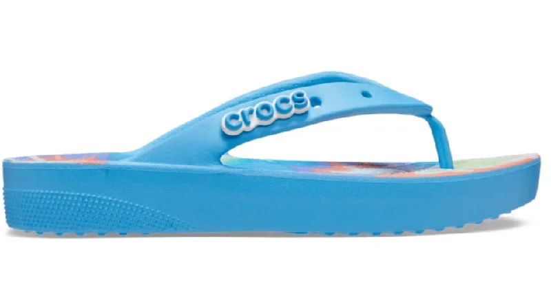 Stylish Platform Heels for Extra Height--Crocs Classic Platform Tie Dye Flip Oxygen Multi