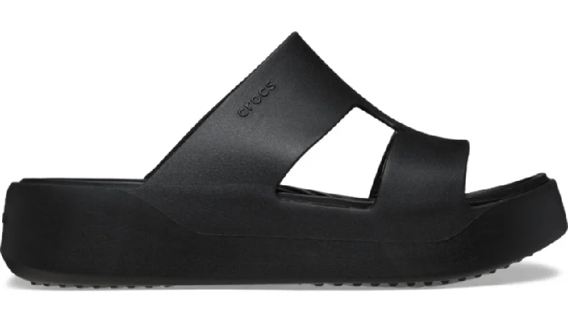 Stylish Platform Heels for Extra Height--Crocs Getaway Platform H-Strap Black