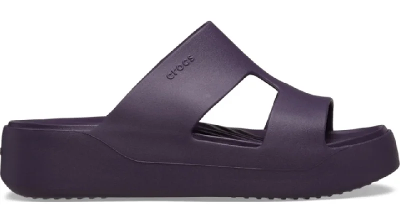 Stylish Platform Heels for Extra Height--Crocs Getaway Platform H-Strap Dark Iris