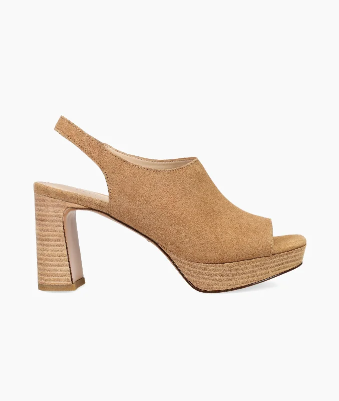 Stylish Platform Heels for Extra Height--Dace Platform - Latte