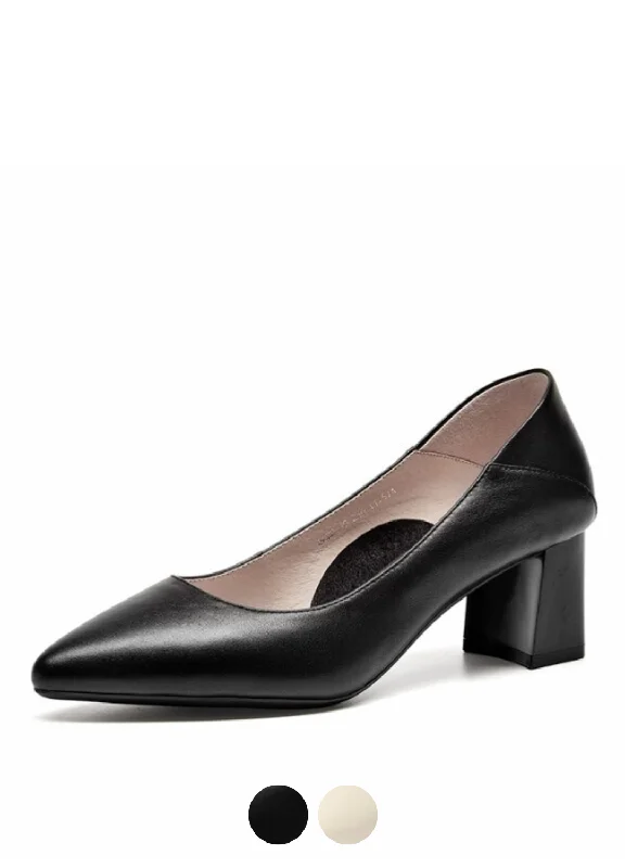 Dai Women's Leather Pumps Shoes---Comfortable Leather Pumps for Office and Everyday Wear