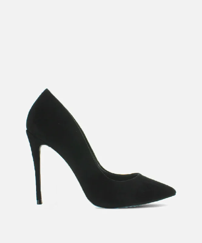 Affordable Suede Ankle Pumps for All-Day Wear--Daisie Pump - Black Suede