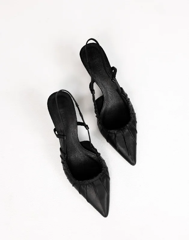 Stiletto Heel Pumps with Perfect Fit--Dani Heels (Black) - By Billini-Fashionable & Classic