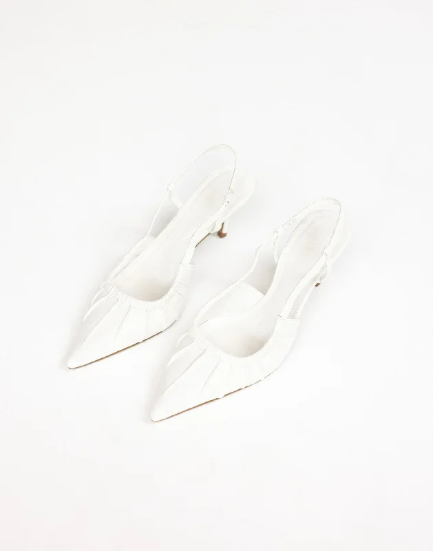 Stiletto Heel Pumps with Perfect Fit--Dani Heels (White) - By Billini-Fashionable & Classic