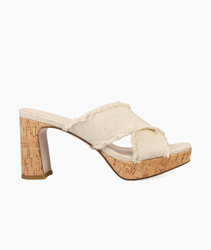 Stylish Platform Heels for Extra Height--Danika Platform - Natural