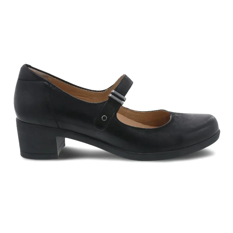 Versatile Heeled Sandals for Any Occasion---Dansko Women's Callista Black Burnished Nubuck