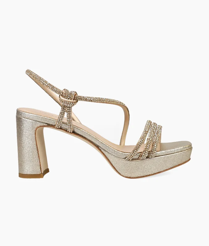 Stylish Platform Heels for Extra Height--Darine Platform - Gold