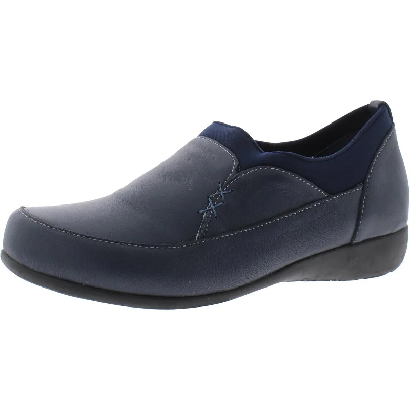 David Tate Womens Mila Leather Lifestyle Slip-On Sneakers---Comfortable Leather Pumps for Office and Everyday Wear