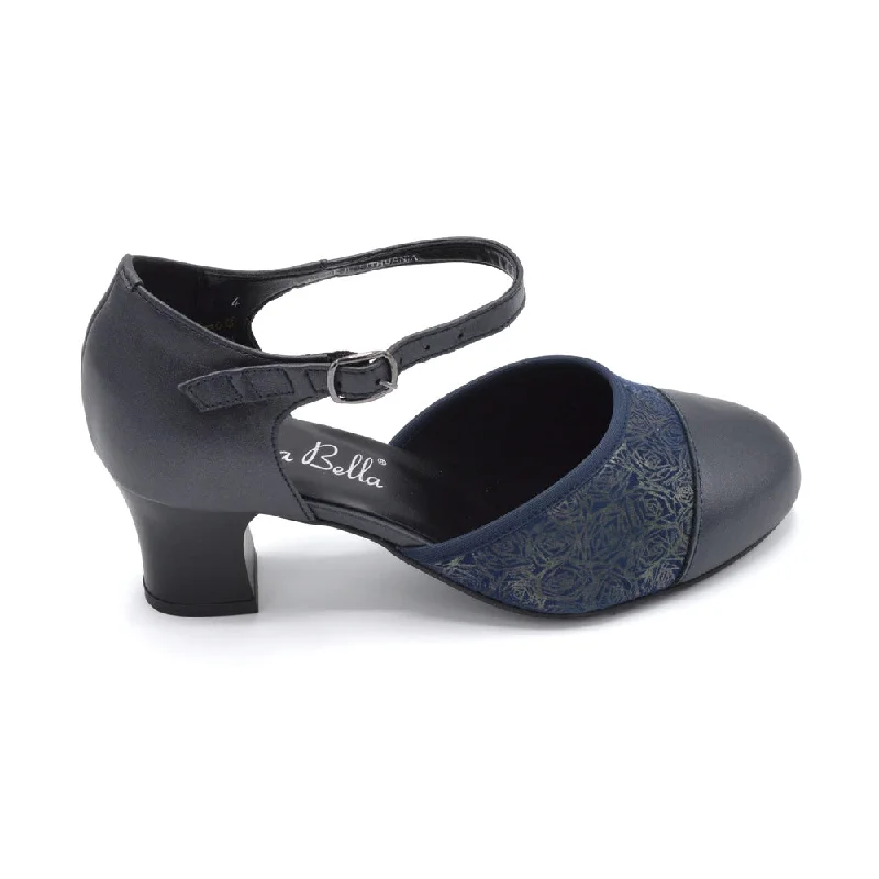 Versatile Heeled Sandals for Any Occasion---DB Delilah - Ladies Wide Fit Court Shoe - 2V (2E-4E) - Navy