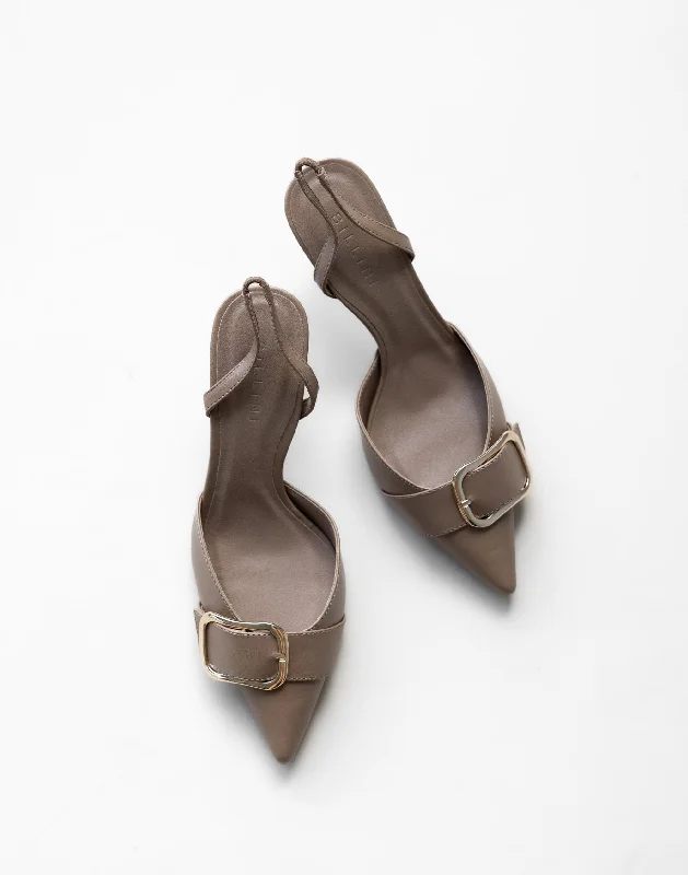 Stiletto Heel Pumps with Perfect Fit--Dealani Heels (Hazelnut) - By Billini-Fashionable & Classic