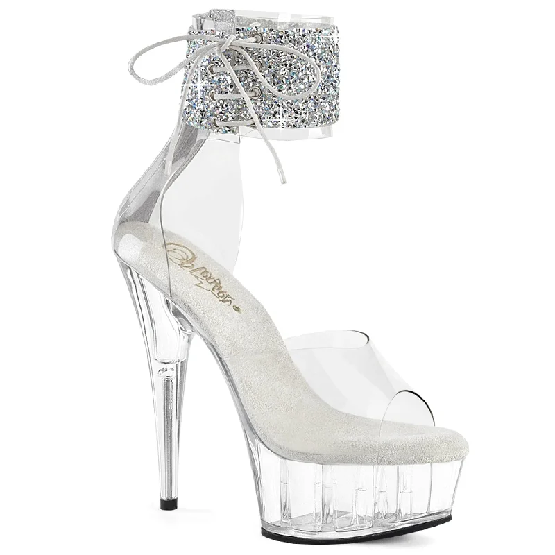 Affordable Rhinestone Pumps for a Dazzling Look---DELIGHT-624RS-02 Clear-Silver AB Rhinestones/Clear