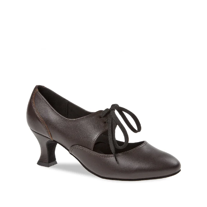 Affordable Suede Ankle Pumps for All-Day Wear--Diamant: Clara: German Chocolate | 2.25" Spanish Flare | MED | Suede Sole