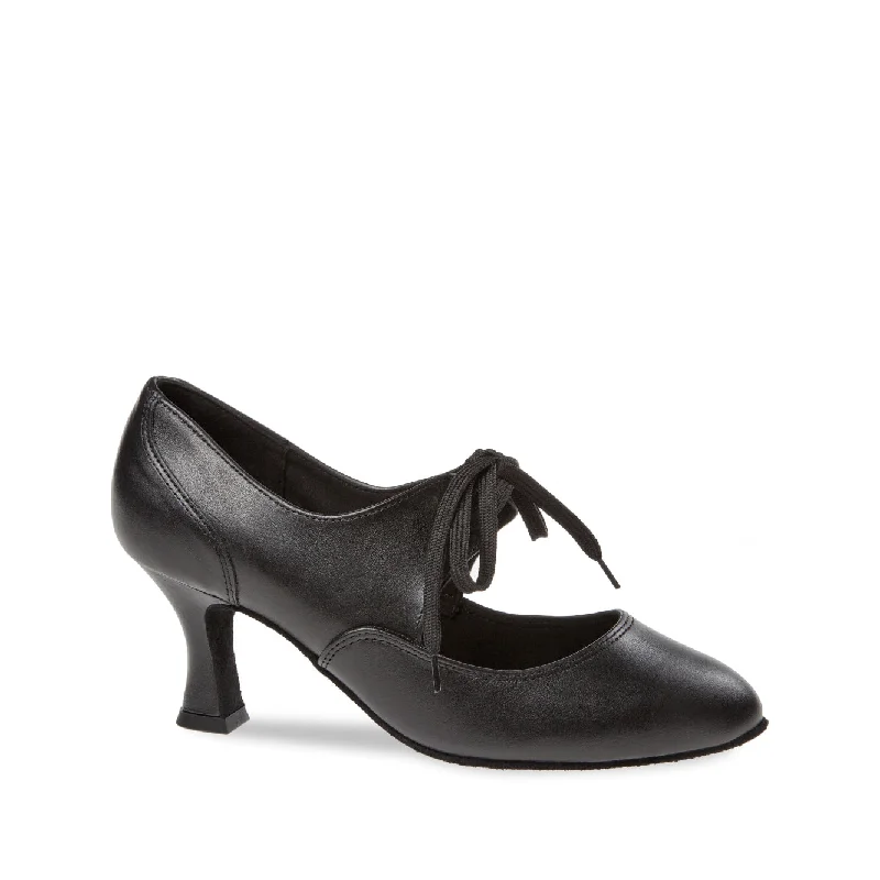 Affordable Suede Ankle Pumps for All-Day Wear--Diamant: Clara: New York Black | 2.5" Latino Flare | WIDE | Suede Sole