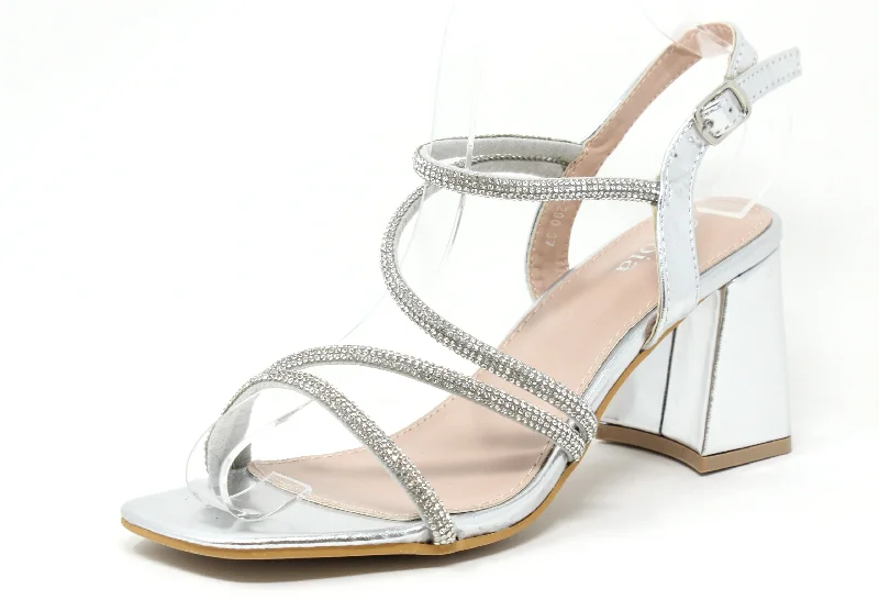 Versatile Heeled Sandals for Any Occasion---Diamante Rope Heels