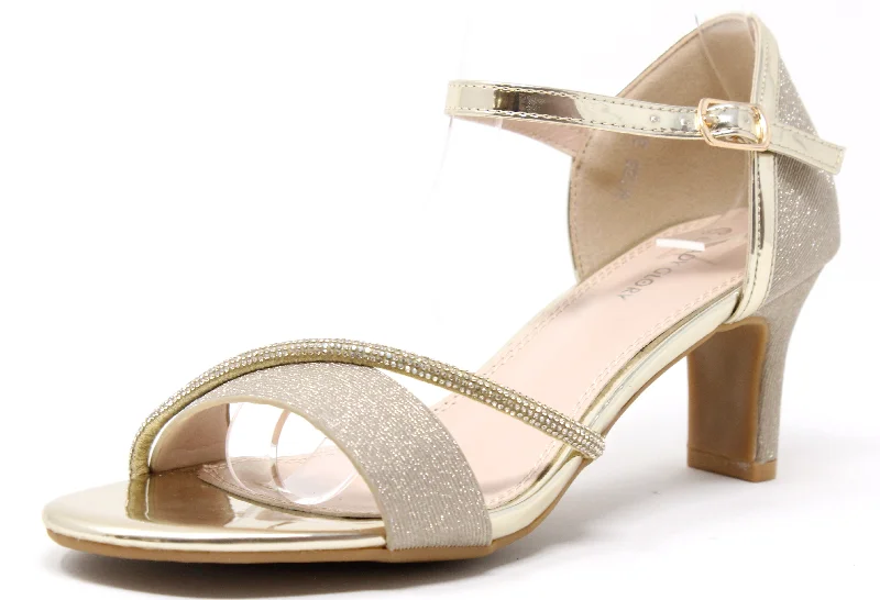 Versatile Heeled Sandals for Any Occasion---Diamante Strap Heel