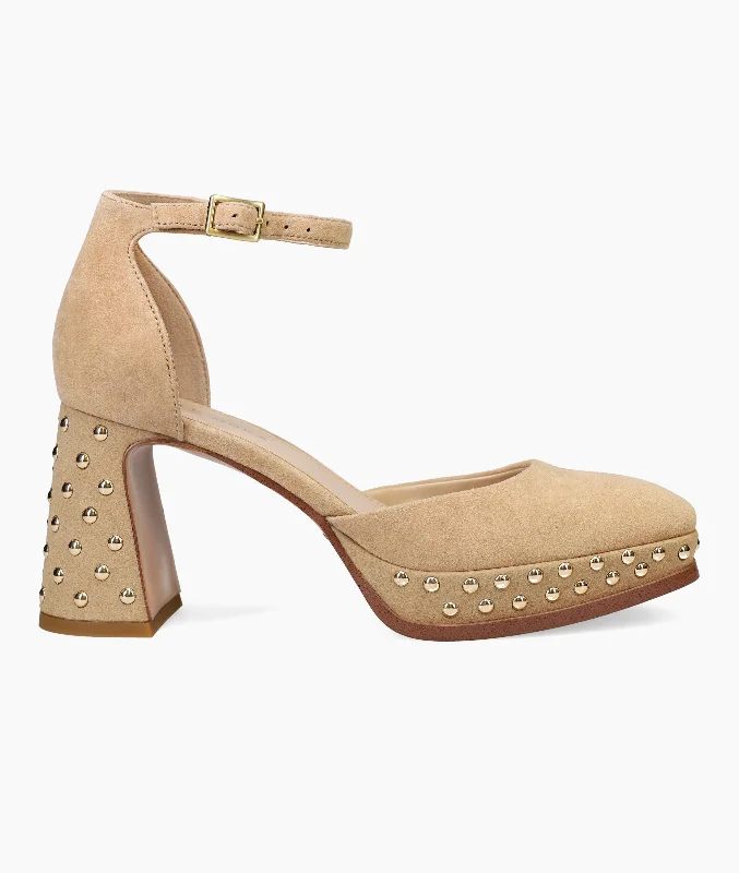 Stylish Platform Heels for Extra Height--Dietta Platform - Latte