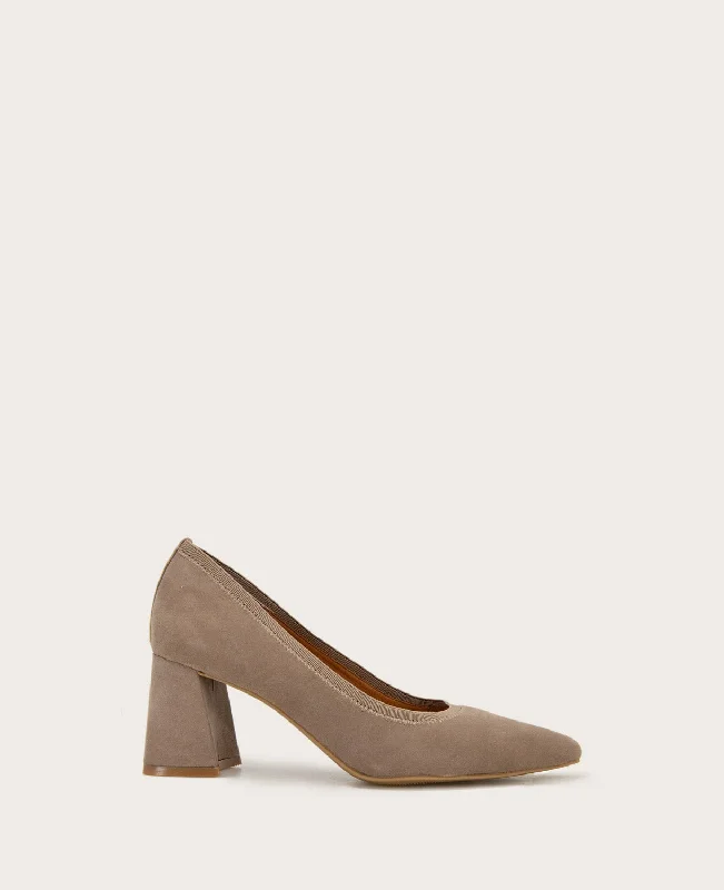 Affordable Suede Ankle Pumps for All-Day Wear--GENTLE SOULS - Dionne Suede Heel