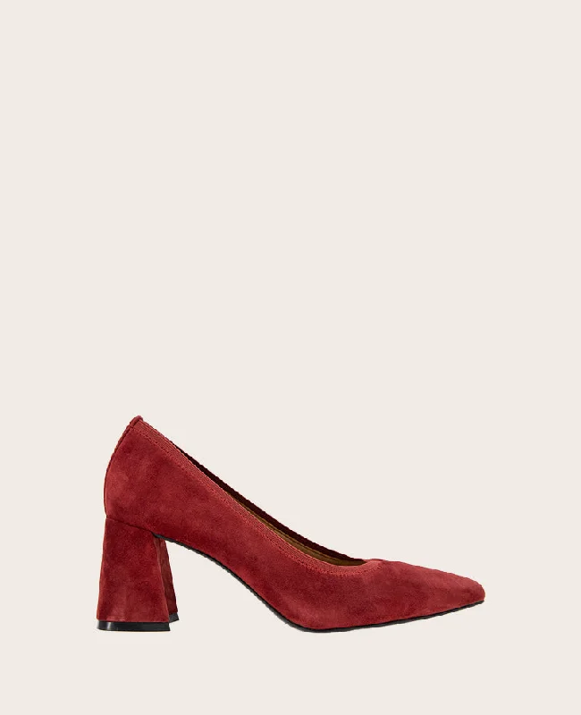 Affordable Suede Ankle Pumps for All-Day Wear--GENTLE SOULS - Dionne Suede Heel