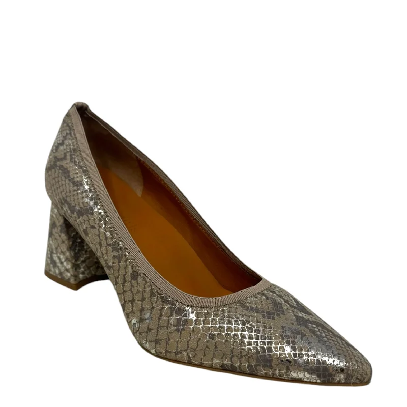 Stiletto Heel Pumps with Perfect Fit--Dionne Pointed Toe Pump By Gentle Souls In Snakeskin Print, Size: 9.5-Fashionable & Classic