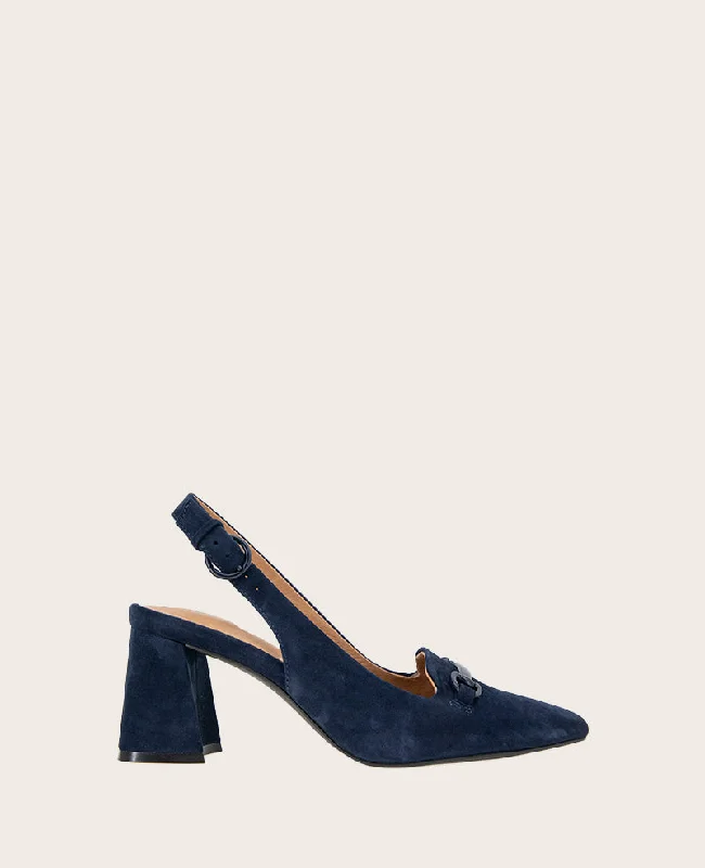 Affordable Suede Ankle Pumps for All-Day Wear--GENTLE SOULS - Dionne Suede Slingback Heel